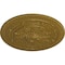 Ekena Millwork Naple Ceiling Medallion (Fits Canopies up to 3 3/8"), Hand-Painted Gold, 37 1/2"OD x 3 3/8"P CM37NAGLS - alternate 3